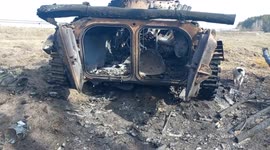 Graphic footage shows the aftermath of an ambush of Russian troops outside Kyiv