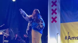 'Putin, go home!': Ukrainian singer Jerry Heil chants during concert in Amsterdam, Netherlands