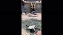 'Fearless duo takes 'hand-to-hand' acrobatics to new heights with BREATHTAKING sequence '