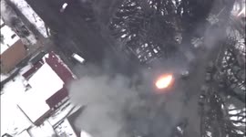 Aerial footage purports to show Russian artillery fire on Ukrainian city of Sumy