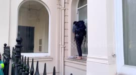 Protester Attempt To Climb The Romania Embassy In A Bid to Reach The Adjacent And Occupied Oleg Deripaska Property