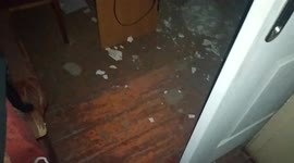 Air raid on Kramatorsk 14.03.2022. This is how one room in my house looks like after being hit by a bomb fragment
