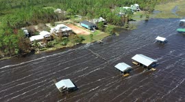 Drone of Hurricane damage along the Alabama coast
