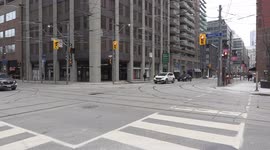 Sad scenes in downtown Toronto's wealthy financial district as more homeless people live in tents on the cold ground as shelters are full and unemployment remains high