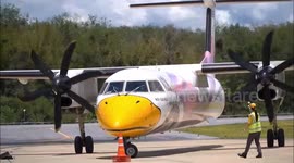 First flight lands at new airport in southern Thailand region blighted by terrorist attacks