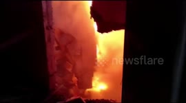 At least one dead when downed Russian missile hits Kyiv apartment block