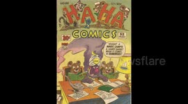 HA-HA FRONT PAGES FROM THE 1940'S SHOWING FUNNY CARTOON JOKES