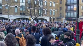 Protest against police in schools outside Stoke Newington Police Station