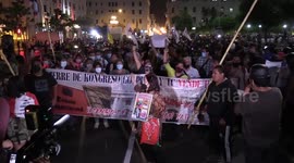 Peruvians protest for release of former dictator in Lima