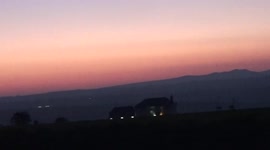 Sand Storm Hits Cornwall at sunrise and makes the sky turn red, 2