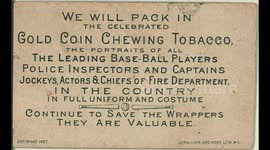 BASEBALL CARDS VINTAGE 1 NO 1 OF A SERIES OF BASEBALL VIDEOS