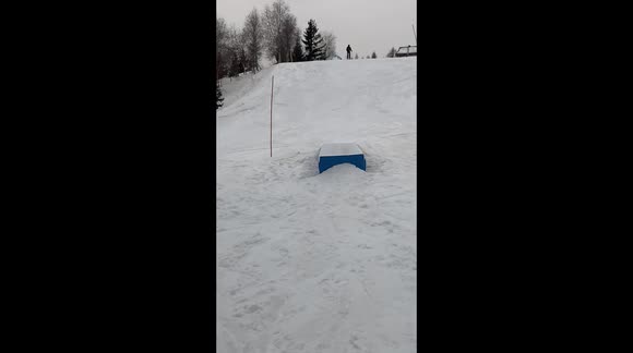 Skiing fail part 2 - attempt at a jump in chamonix