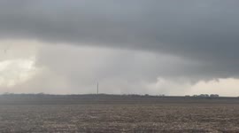 Large Cone Tornado Passes Roughly 3mi North of Taylor Texas