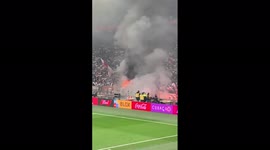 Netherlands: Banner Catches Fire At Johan Cruijff ArenA Ahead Of Game Between Ajax And Feyenoord 2