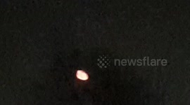 Worm Moon was bright pink tonight as it lit up the skys in Buckinghamshire