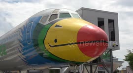 Scrapped plane turned into cafe in Bangkok, Thailand