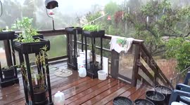 Heavy rain hits LA while fires rage in Northern California