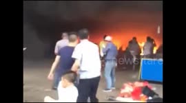 Neighbours rescue kids from burning kindergarten