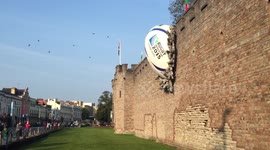 Rugby World Cup, Cardiff, ball in the wall 1