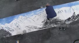 Chinese artist completes 105-metre-long scroll at Mount Everest camp