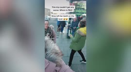 Funny moment woman feared she’d lost her false teeth after being left stranded on day P&O sacked British crew