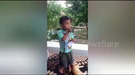 The story of a 3-year-old boy who regularly eats paper, sandals, pebbles and styrofoam