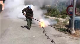 Insane Firework performance to celebrate the feast of San Rocco