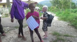 Papuan Albino Rare Video, a Papuan Child with Albinism in Kaimana