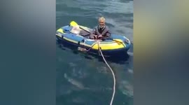 Love-sick Vietnamese man rescued after paddling for 18 days on inflatable dinghy 'to reach wife in India'