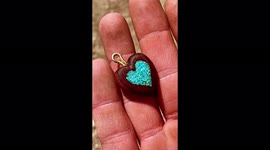 Watch this talented craftsman carve beautiful heart pendant by hand