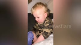 All gone! Adorable reaction as toddler undergoes amputation due to leg abnormality