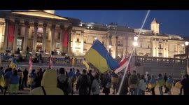 Free Ukraine protest at Trafalgar Square