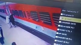 Elderly man survives after coming under moving train in central India