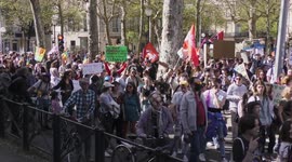 Thousands of Youth for Climate protesters demonstrate in Bordeaux