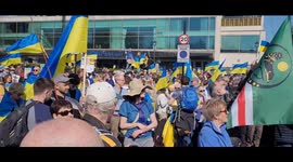 Ukrainians and supporters take over Central London in the 'London stands with Ukraine' rally, led by Sadiq Khan