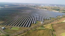 Footage Of Solar Photovoltaic Power Plant In Huaian, Jiangsu, China