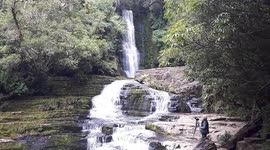 Waterfall in the Catlins, New Zealand.