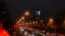 Traffic Flows Along Chang'an Avenue in Beijing, China