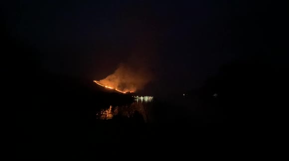 Further footage of Scotland hill fire