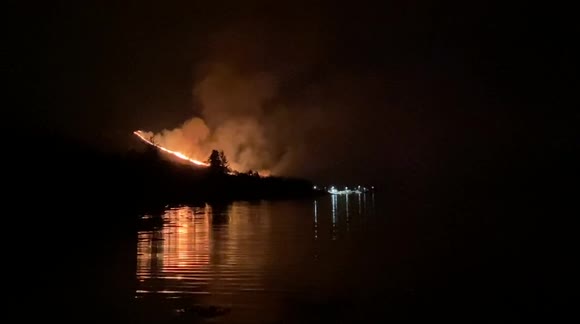 Further footage of Scotland hill fire 2