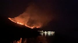 Burn on Scottish hills creates ‘trail of fire’