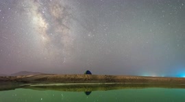 Time-lapse footage of Perseid meteor shower in Haixi, Qinghai, China