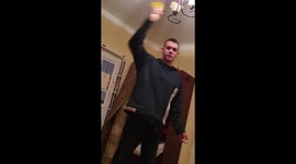 Chandelier shatters due to trick fail