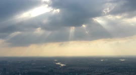 Sun Shines Through The Clouds In Nanjing, Jiangsu, China