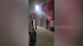 Dramatic video shows diners in New York fleeing restaurant as it burst into flames