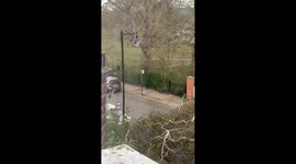 Snow fall in London as temperatures plunged during a crazy spring