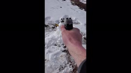 Bad day to be a snowman at the shooting range