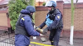 Ukrainian officials clear Kyiv suburbs of unexploded projectiles amongst rubble