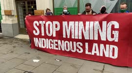 Anti-Bolsonaro protest in solidarity with Indigenous Peoples outside the Brazilian Embassy, London
