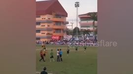Furious football coach attacks referee for decision that lost them semi-finals game
